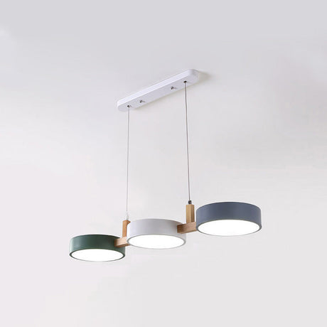 Contemporary Metal Cylinder Multi Light Nordic Pendant Light 8
