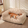 Faux Rabbit Fur Sofa Bed for Pets Ultra Soft Bolster Design