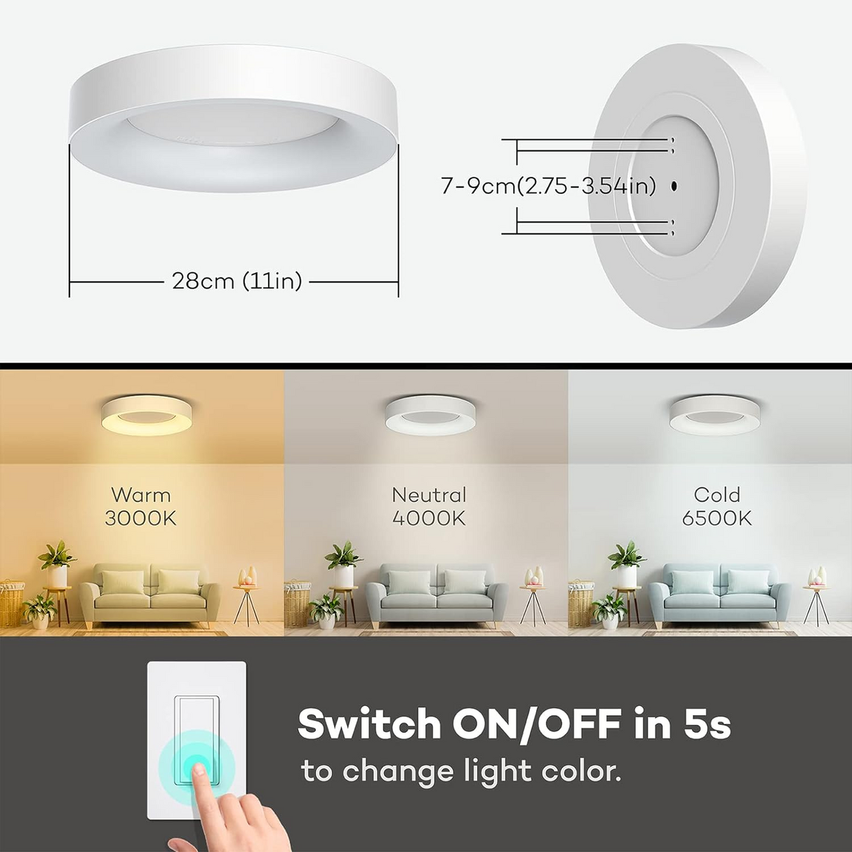 Creative Colorful Simple LED Ceiling Lights 4