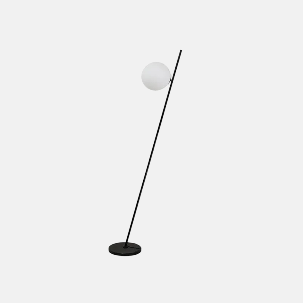 Nordic Black Floor Lamp Metal Glass Living Room-5