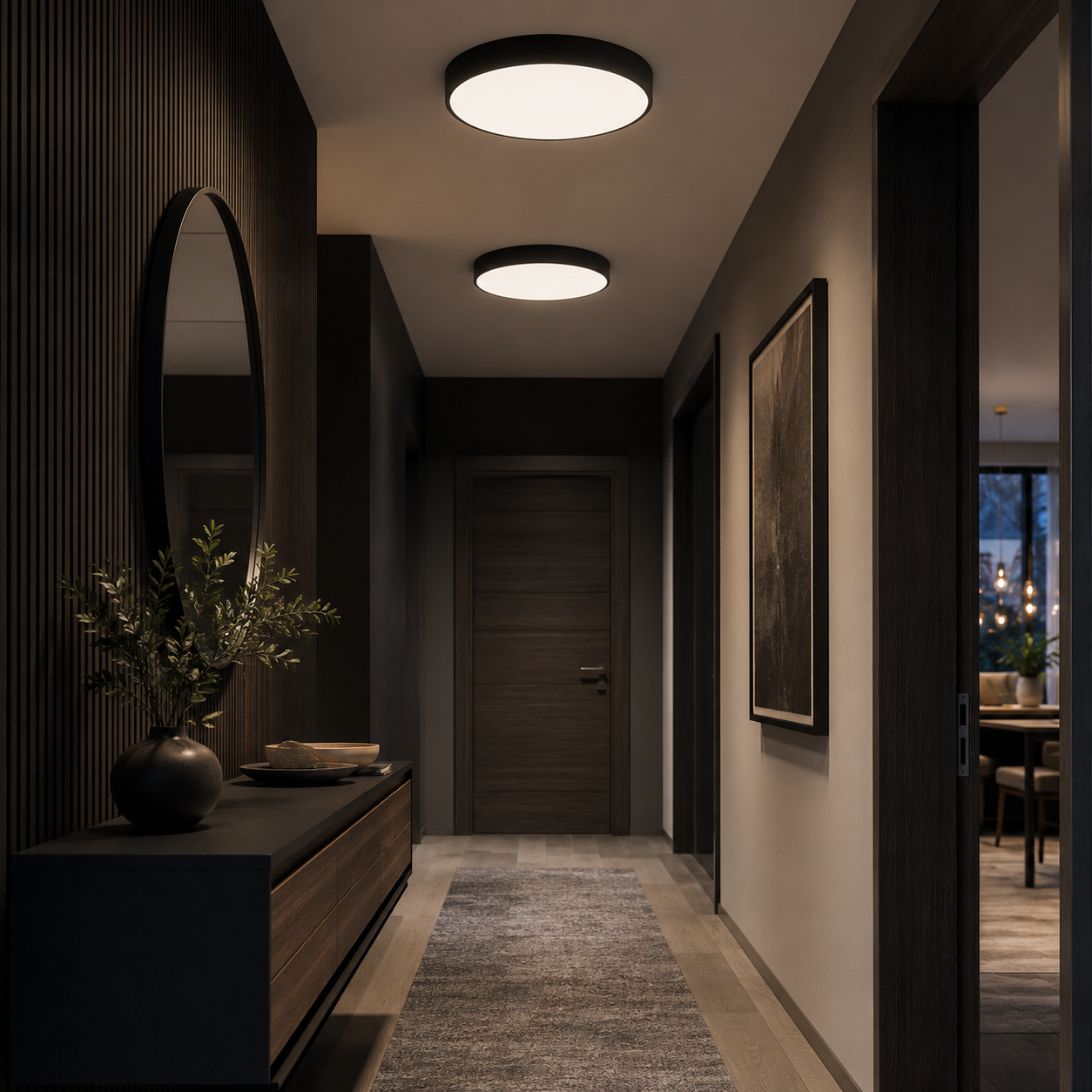Ultra-Thin Gold LED Ceiling Light, Modern Round Flush Mount