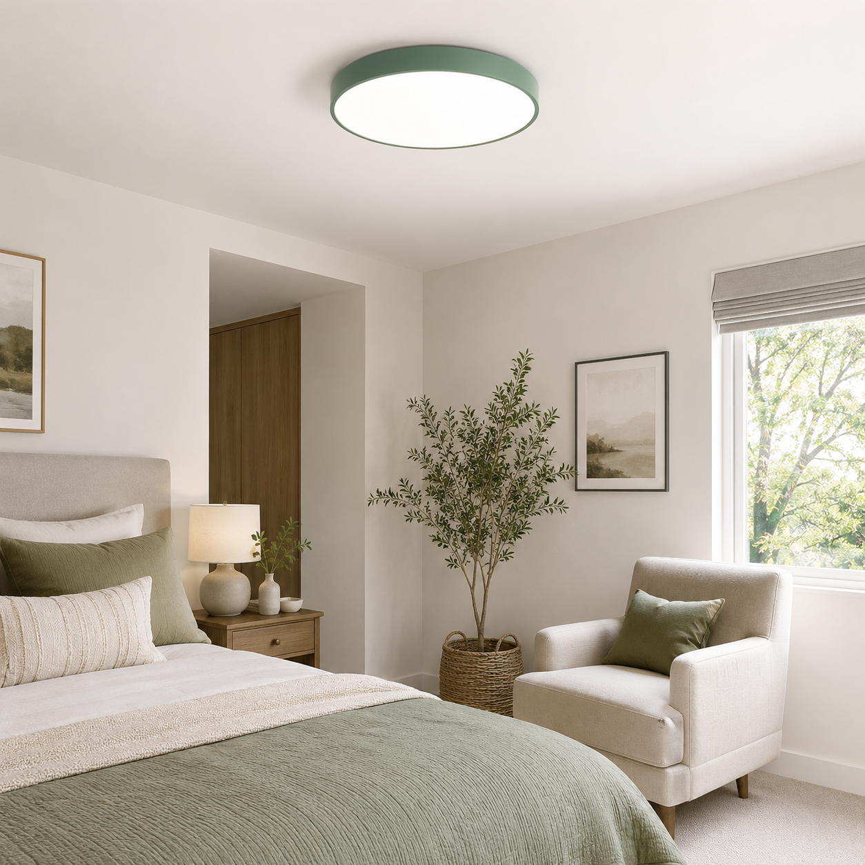 Ultra-Thin Gold LED Ceiling Light, Modern Round Flush Mount
