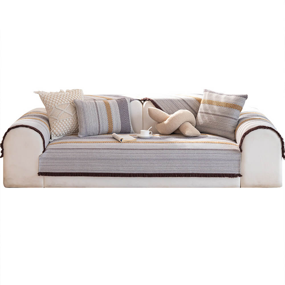 Classic Natural Cotton Linen Breathable Couch Cover 90x180cm