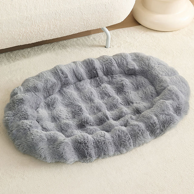 Ultra Soft Faux Rabbit Fur Pet Mat Luxurious Comfort Support