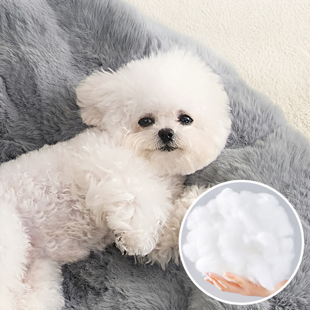 Ultra Soft Faux Rabbit Fur Pet Mat Luxurious Comfort Support