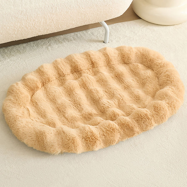 Ultra Soft Faux Rabbit Fur Pet Mat Luxurious Comfort Support