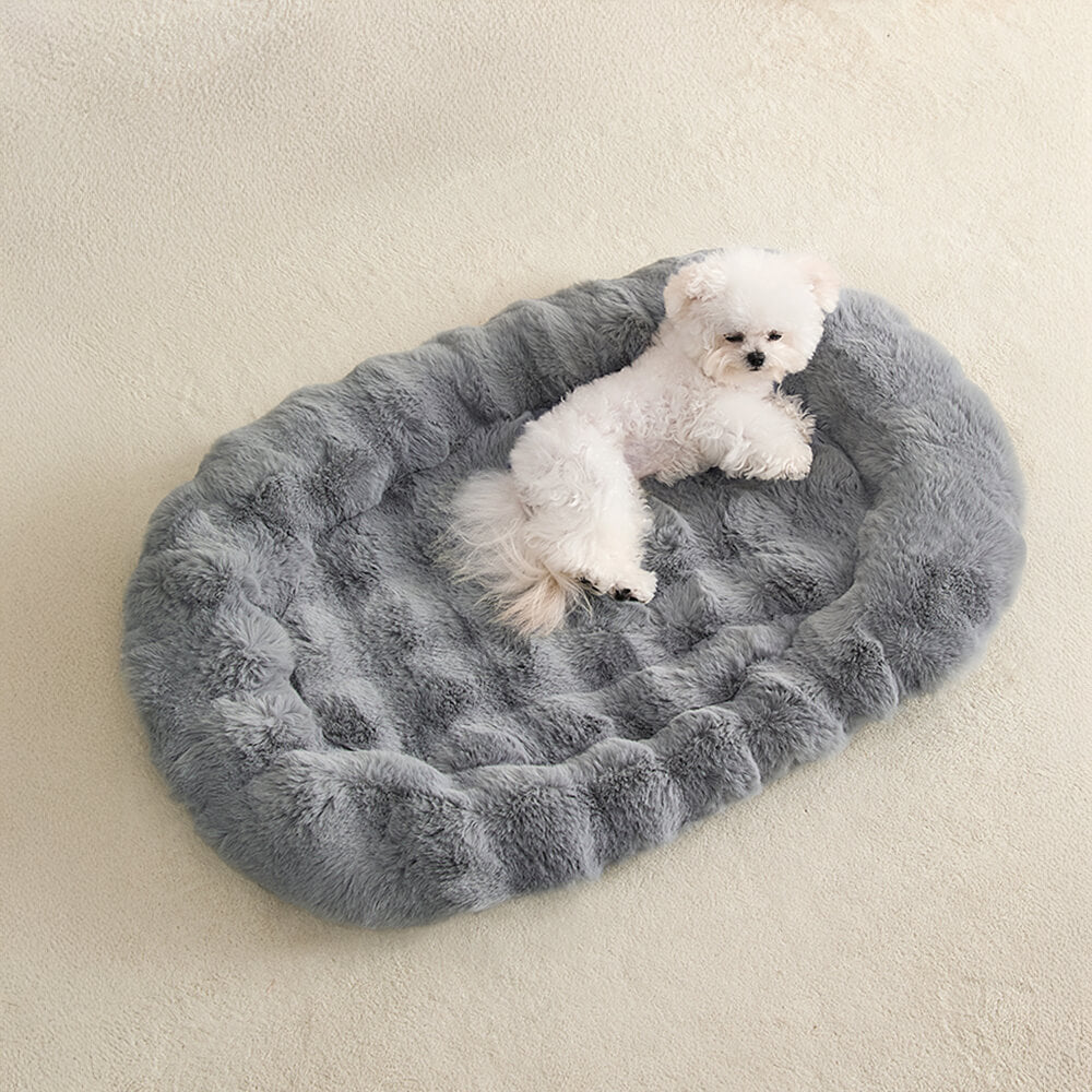 Ultra Soft Faux Rabbit Fur Pet Mat Luxurious Comfort Support