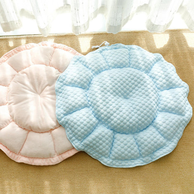 Ruffled Ice Silk Cooling Pet Bed Foldable Stylish Comfort