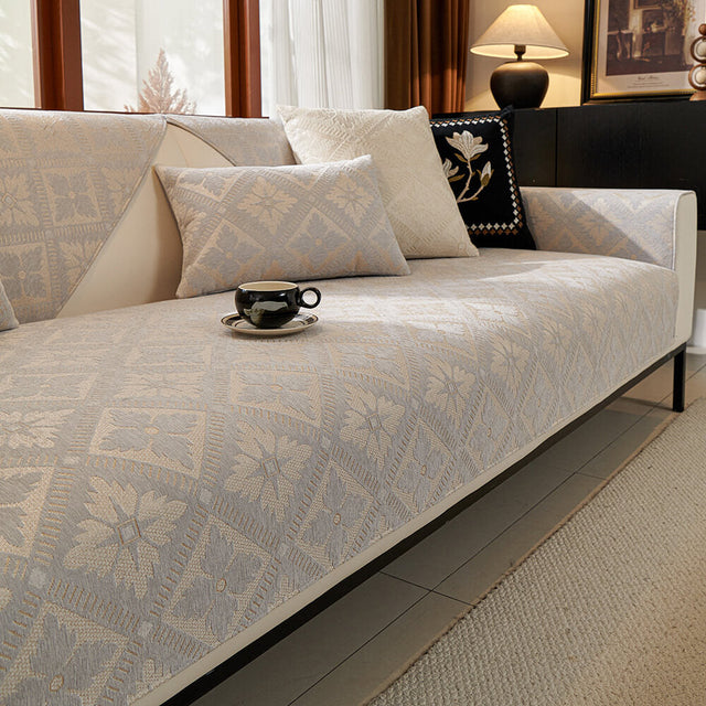 French Elegance Chenille Soft Breathable Couch Cover 4 Seasons