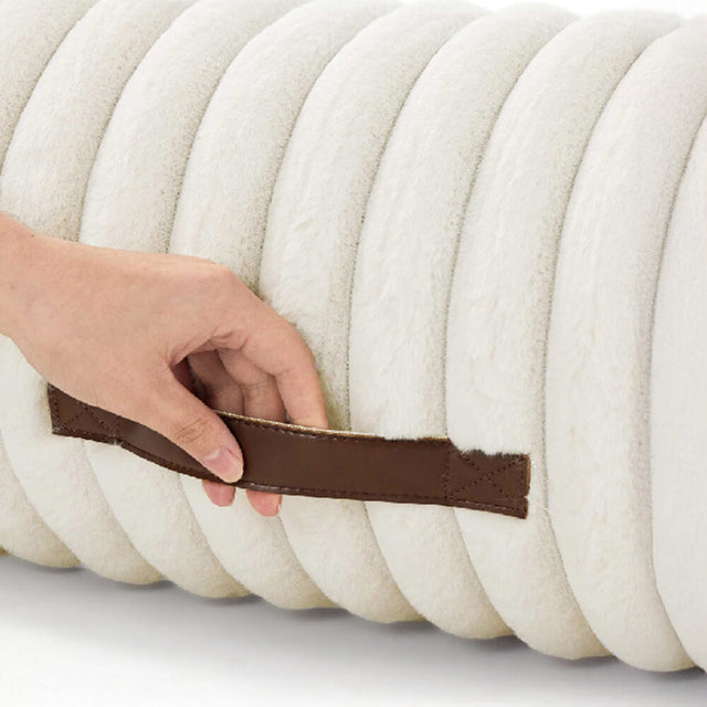 Faux Rabbit Fur Wave Pet Bed Ultimate Comfort Support