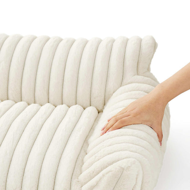 Faux Rabbit Fur Wave Pet Bed Ultimate Comfort Support