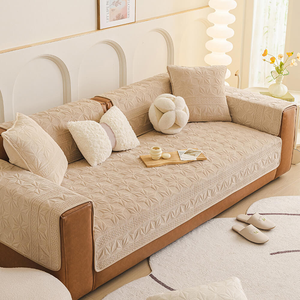 Luxury Crystal Velvet Scratch-Resistant Couch Cover