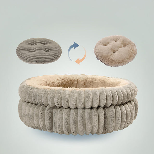 Ultra-Plush Milk Velvet Faux Fur Pet Bed Cozy Comfort