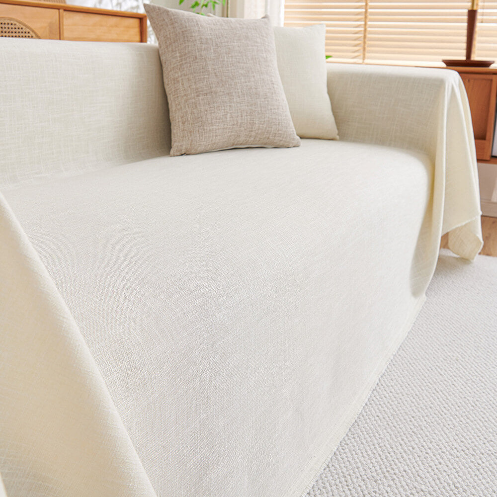 Modern Minimalist Linen Fringe Durable Couch Cover 180x380cm