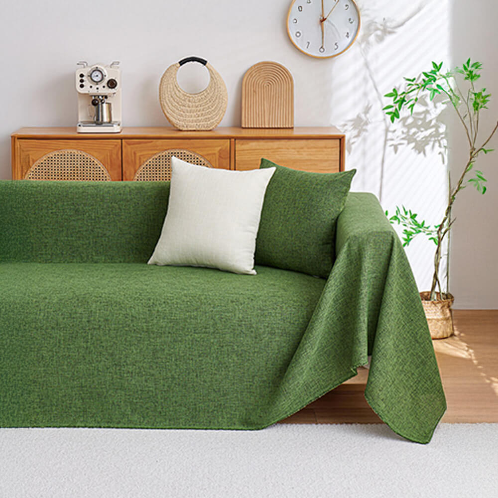 Modern Minimalist Linen Fringe Durable Couch Cover 180x380cm