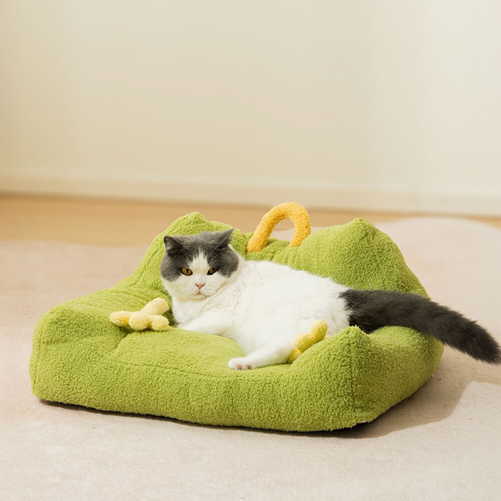 Monster Themed Plush Pet Sofa Bed Cozy Playful Comfort