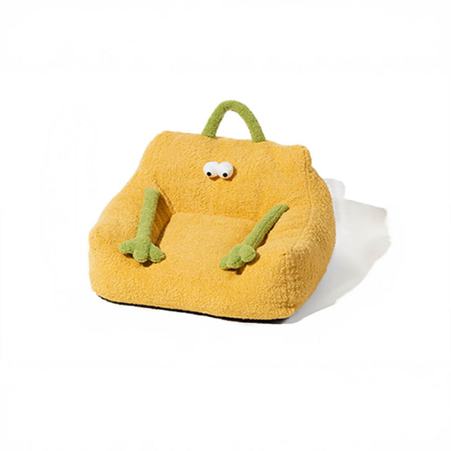 Monster Themed Plush Pet Sofa Bed Cozy Playful Comfort