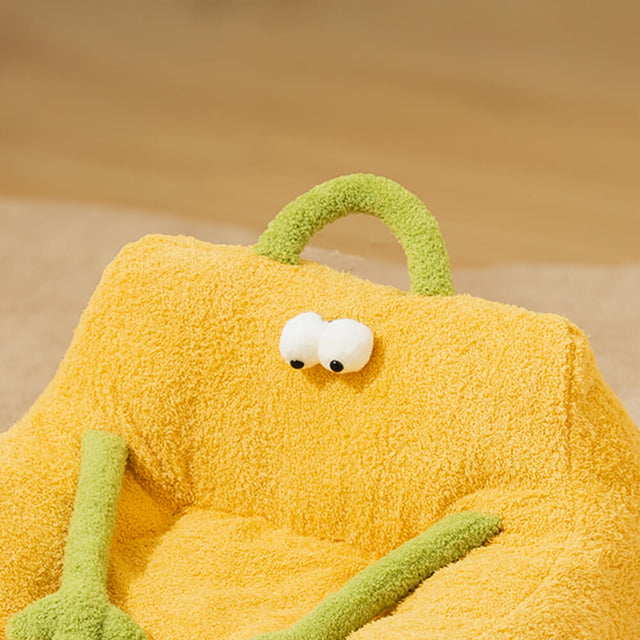 Monster Themed Plush Pet Sofa Bed Cozy Playful Comfort