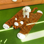 Tiger Shaped Plush Mat Cozy Stylish for Pets and Humans