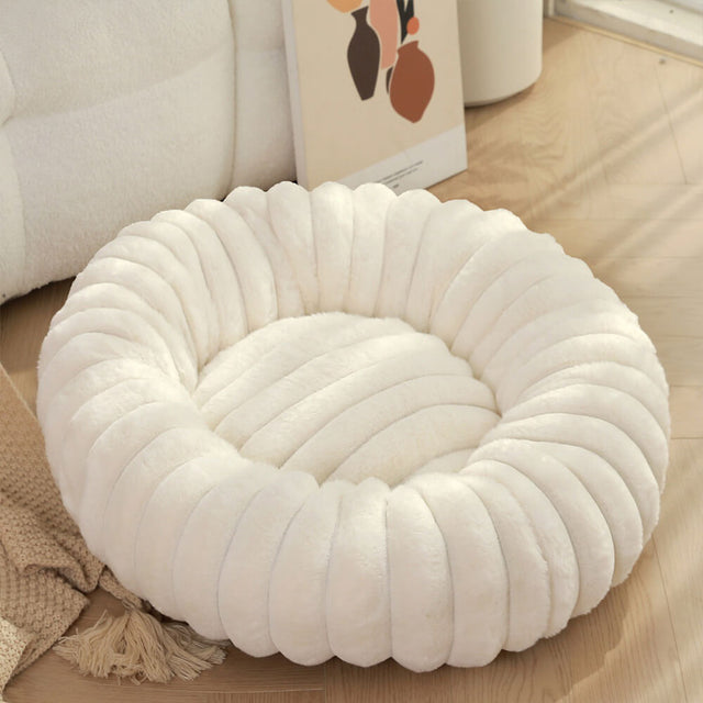 Ultra-Soft Donut Pet Bed Cozy Supportive Plush Design