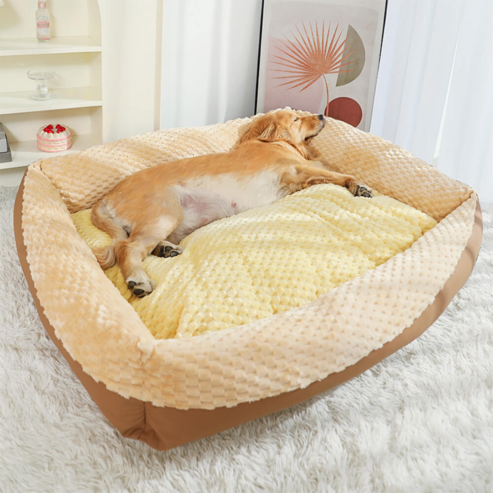 Orthopedic Plush Pet Bed Ultra Soft Supportive Design