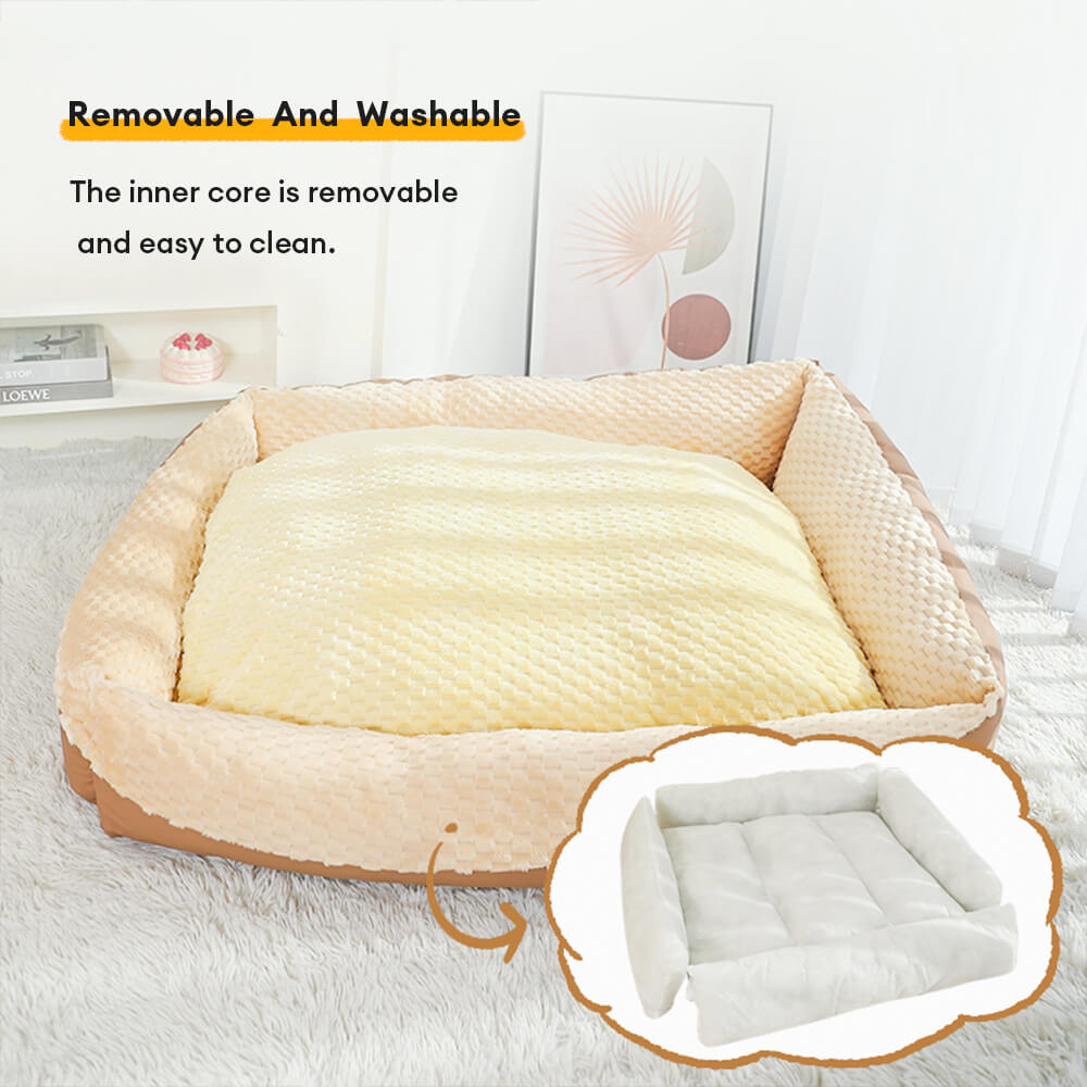 Orthopedic Plush Pet Bed Ultra Soft Supportive Design