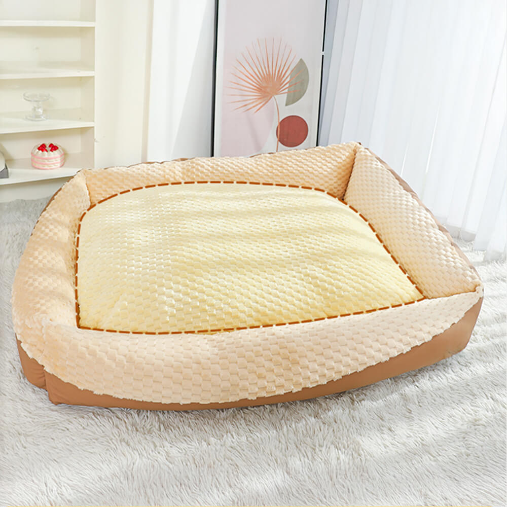 Orthopedic Plush Pet Bed Ultra Soft Supportive Design