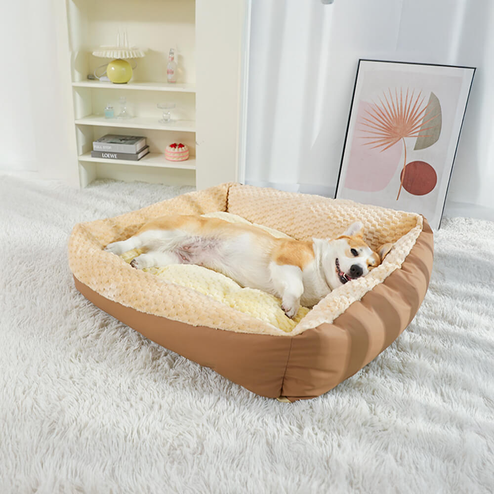 Orthopedic Plush Pet Bed Ultra Soft Supportive Design