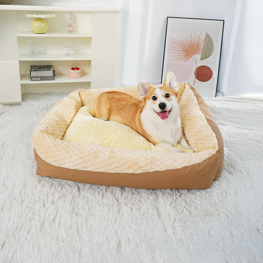 Orthopedic Plush Pet Bed Ultra Soft Supportive Design
