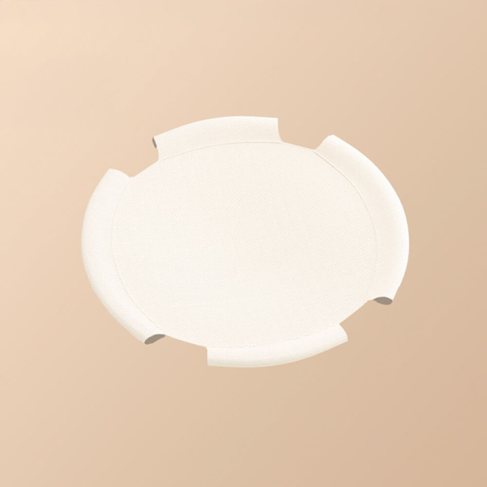 Round Breathable Moisture-Proof Warm Mesh Cat Bed with Pom-Poms