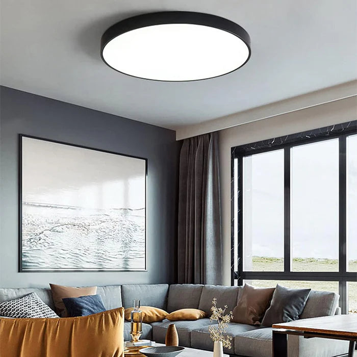 Ultra-Thin Gold LED Ceiling Light, Modern Round Flush Mount
