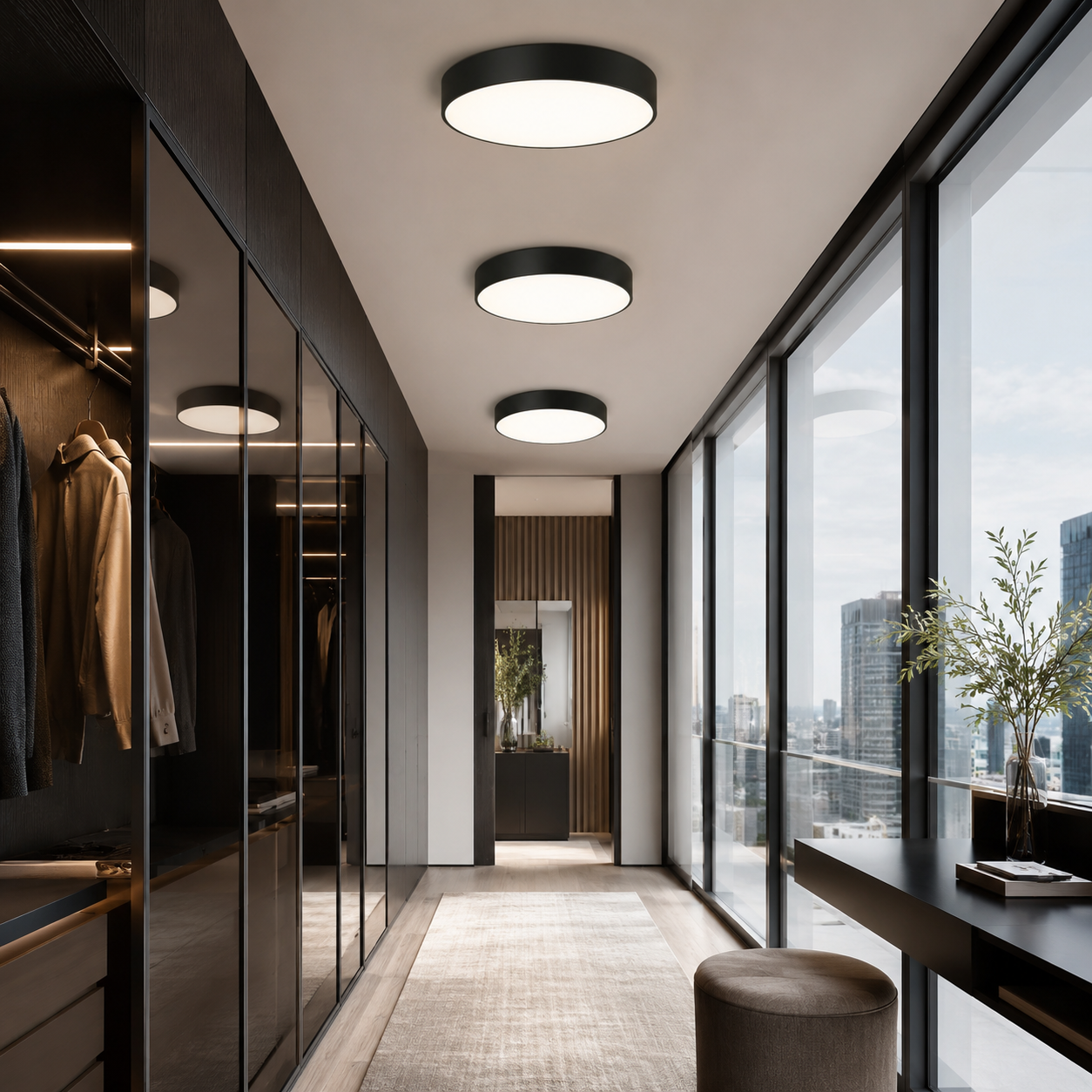 Ultra-Thin Gold LED Ceiling Light, Modern Round Flush Mount