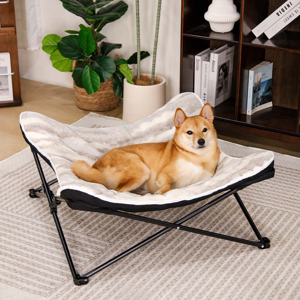 Portable Elevated Pet Bed Foldable Breathable Polyester for Indoor Outdoor Use