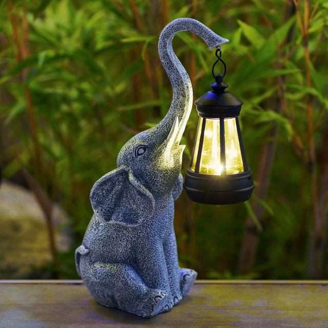 Solar Elephant Lamp – Weatherproof and Automatic