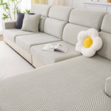 Fully Wrapped Herringbone Couch Cover in Durable Chenille