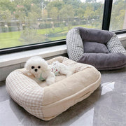 Ultra-Soft Coral Fleece Pet Bed Waterproof Breathable Supportive