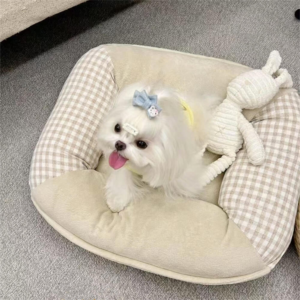 Ultra-Soft Coral Fleece Pet Bed Waterproof Breathable Supportive