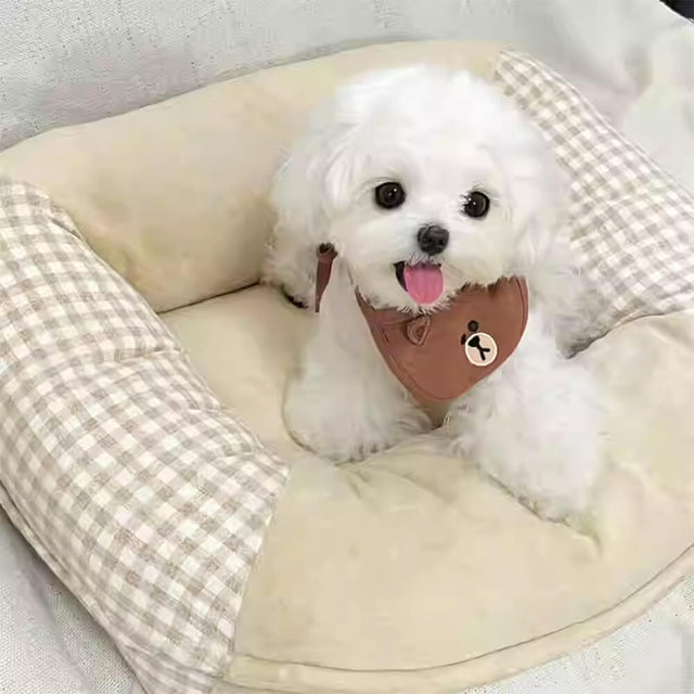 Ultra-Soft Coral Fleece Pet Bed Waterproof Breathable Supportive