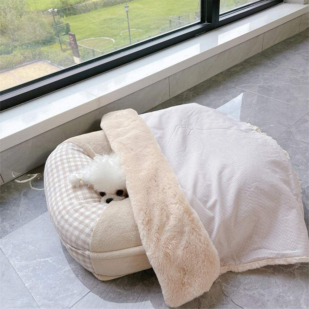 Ultra-Soft Coral Fleece Pet Bed Waterproof Breathable Supportive