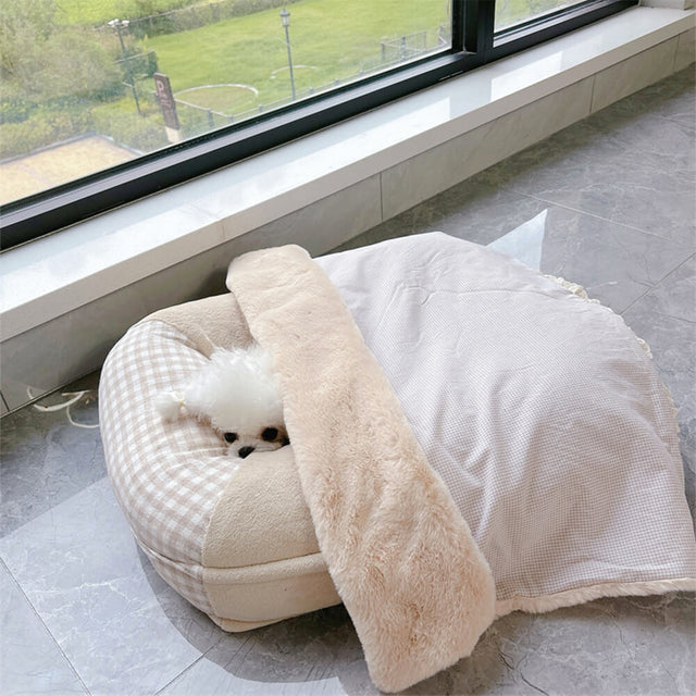 Ultra-Soft Coral Fleece Pet Bed Waterproof Breathable Supportive