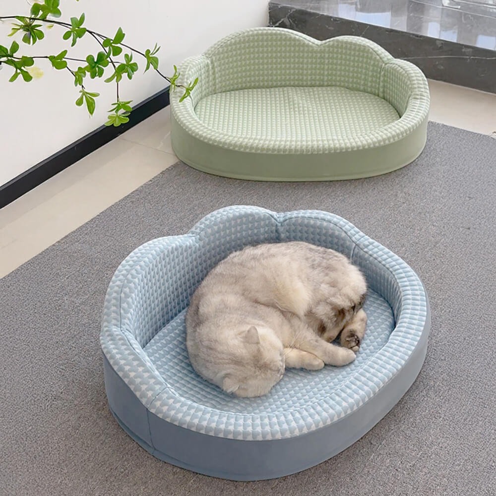 Cloud Shaped Cooling Reversible Pet Bed Washable Non Slip