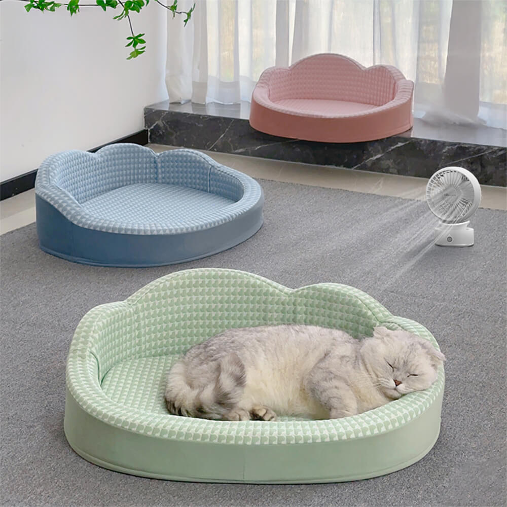 Cloud Shaped Cooling Reversible Pet Bed Washable Non Slip