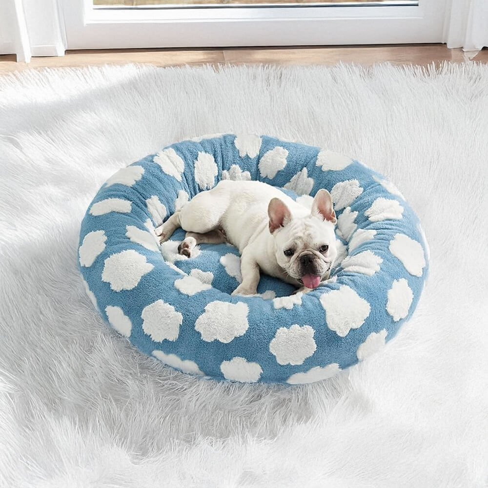 Elegance Floral Checkerboard Orthopedic Pet Bed Cozy Stylish