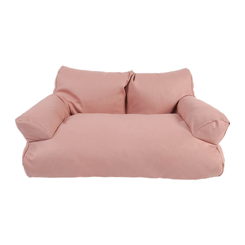 Faux Leather Anti-Scratch Cozy Dog Sofa Bed with Comfort