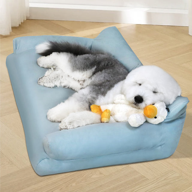Faux Leather Anti-Scratch Cozy Dog Sofa Bed with Comfort
