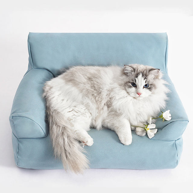 Faux Leather Anti-Scratch Cozy Dog Sofa Bed with Comfort