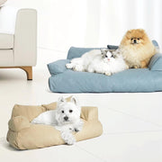 Faux Leather Anti-Scratch Cozy Dog Sofa Bed with Comfort