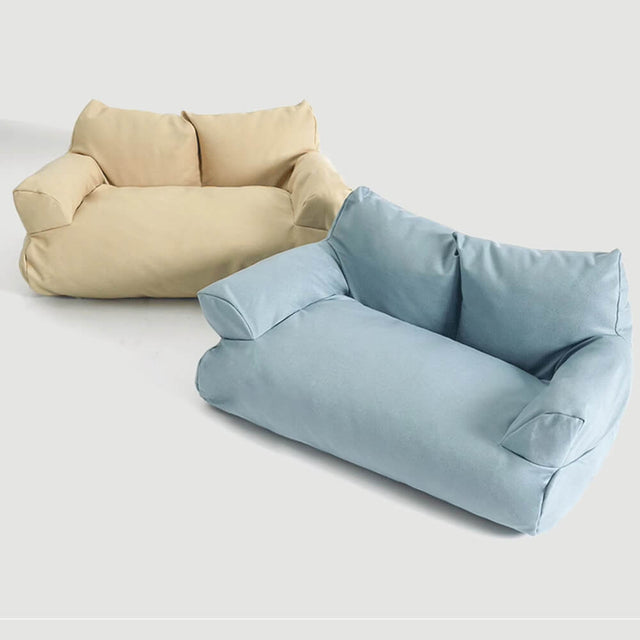 Faux Leather Anti-Scratch Cozy Dog Sofa Bed with Comfort