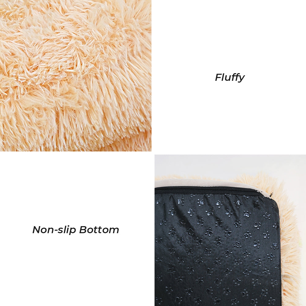 Plush Dog Bed Soft Supportive Easy to Clean Waterproof