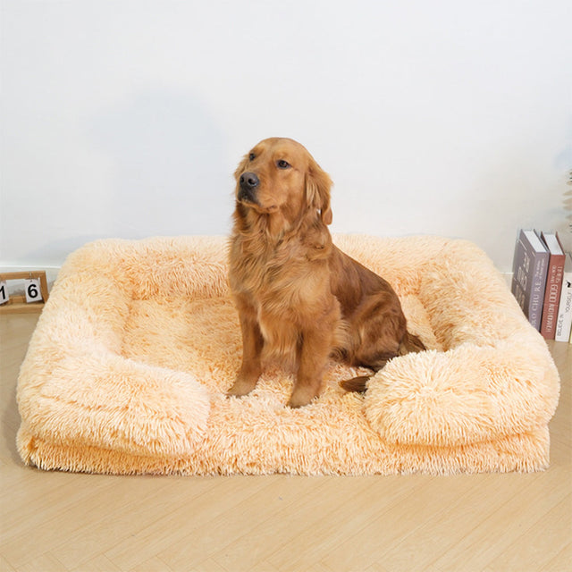 Plush Dog Bed Soft Supportive Easy to Clean Waterproof